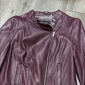 Black Rivet Women's Deep Burgundy Leather Jacket